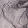 Charcoal study of feet