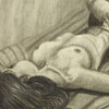 Charcoal study of nude model